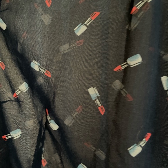 Sheer tops - short sleeve size XS to S- Navy - Picture 4 of 6